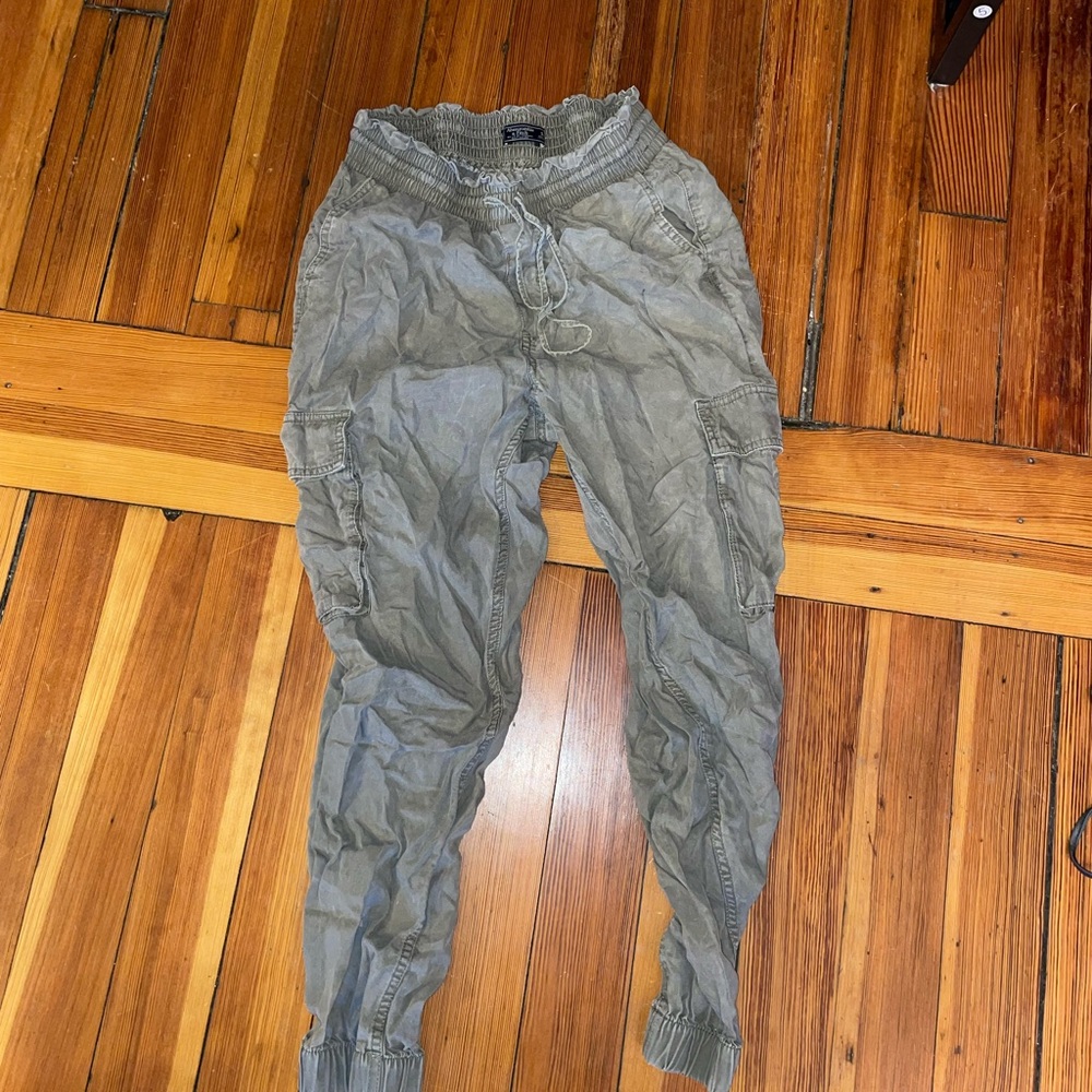 Abercrombie and fitch cargo jogger green